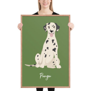 personalized “dalmatian” framed post