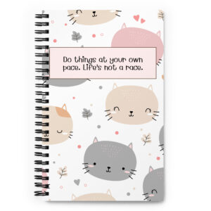 "motivational meow" notebook
