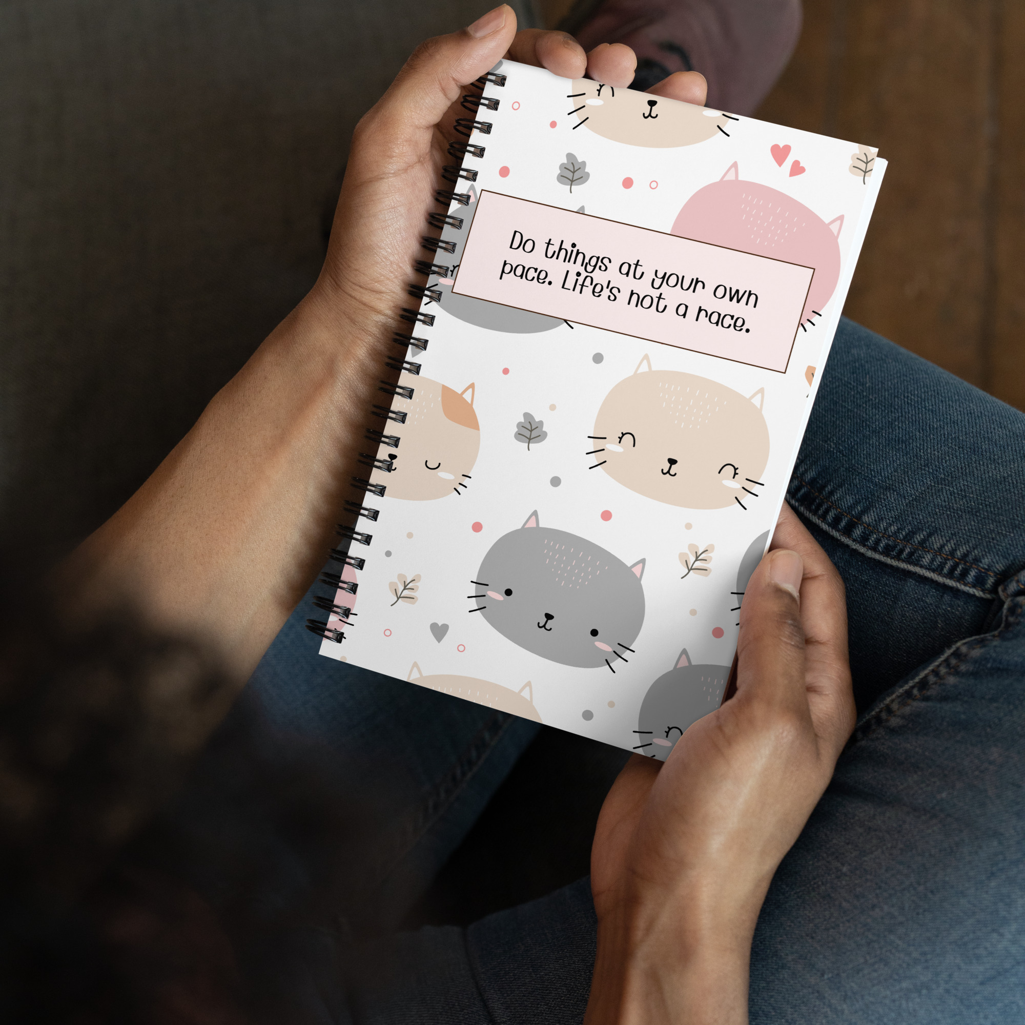 "motivational meow" notebook