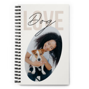 "minimalist love dog" notebook