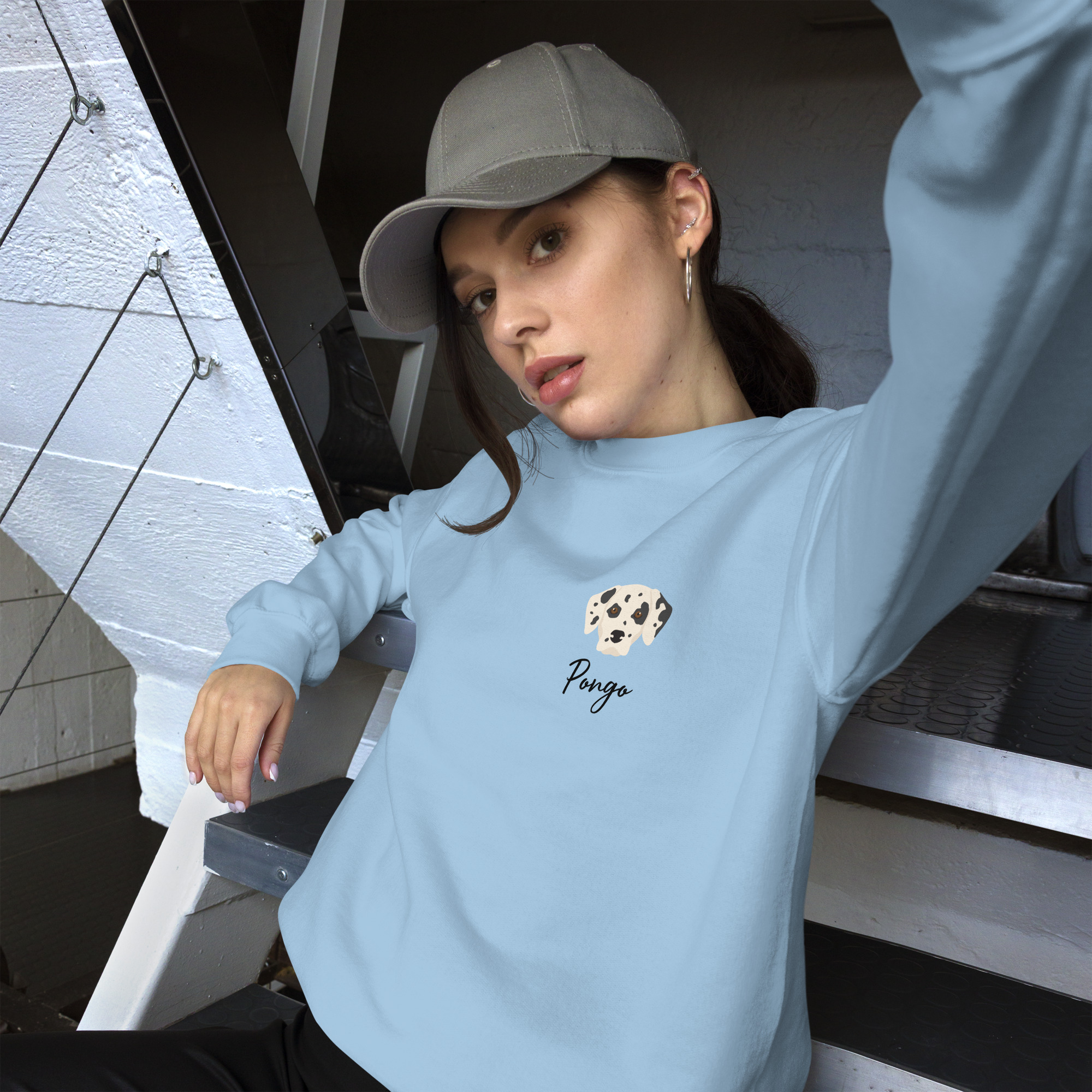 personalized dalmatian breed women’s sweatshirt