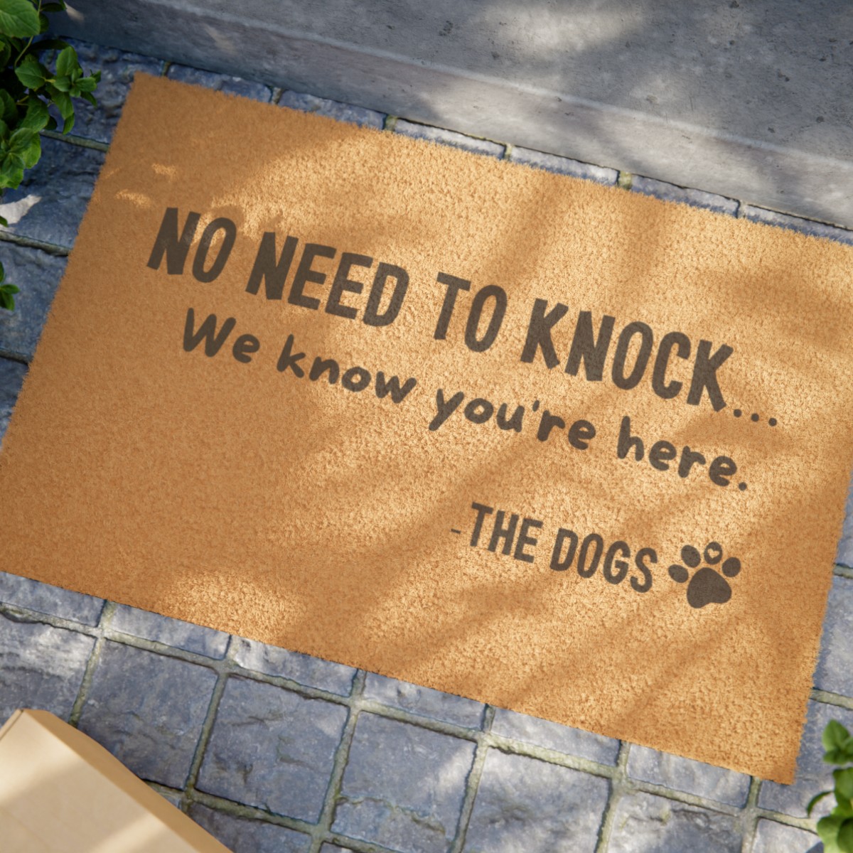 "no need to knock" doormat