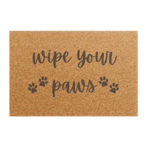 "wipe your paws" doormat