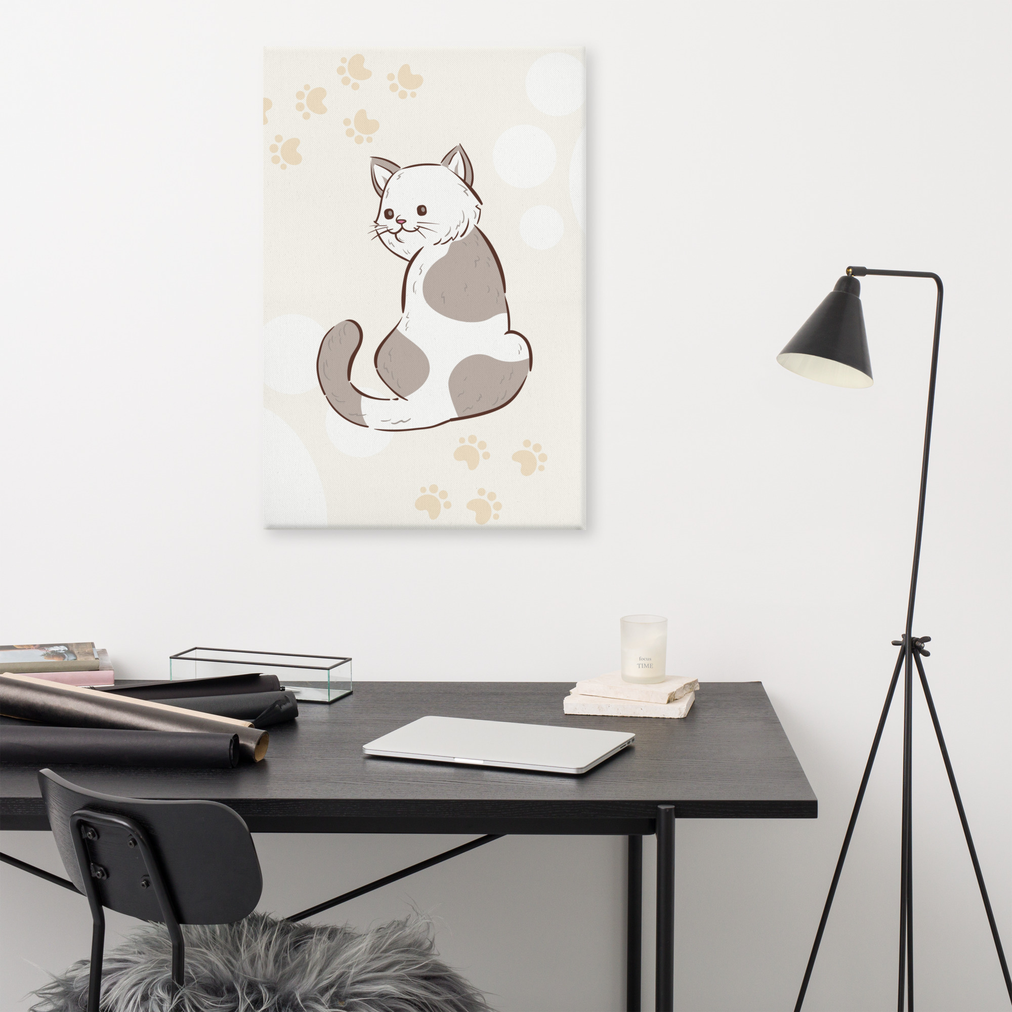"curious kitty" canvas print