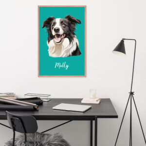 personalized border collie framed poster