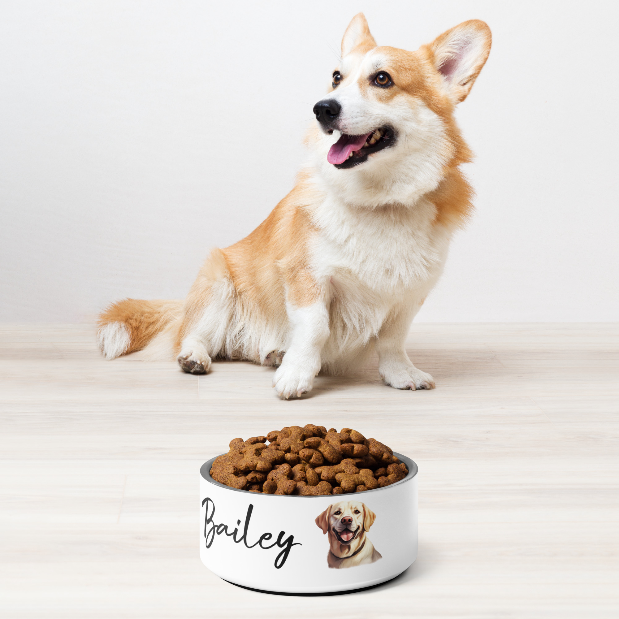 personalized labrador retriever dog bowl