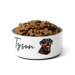 personalized rottweiler dog bowl