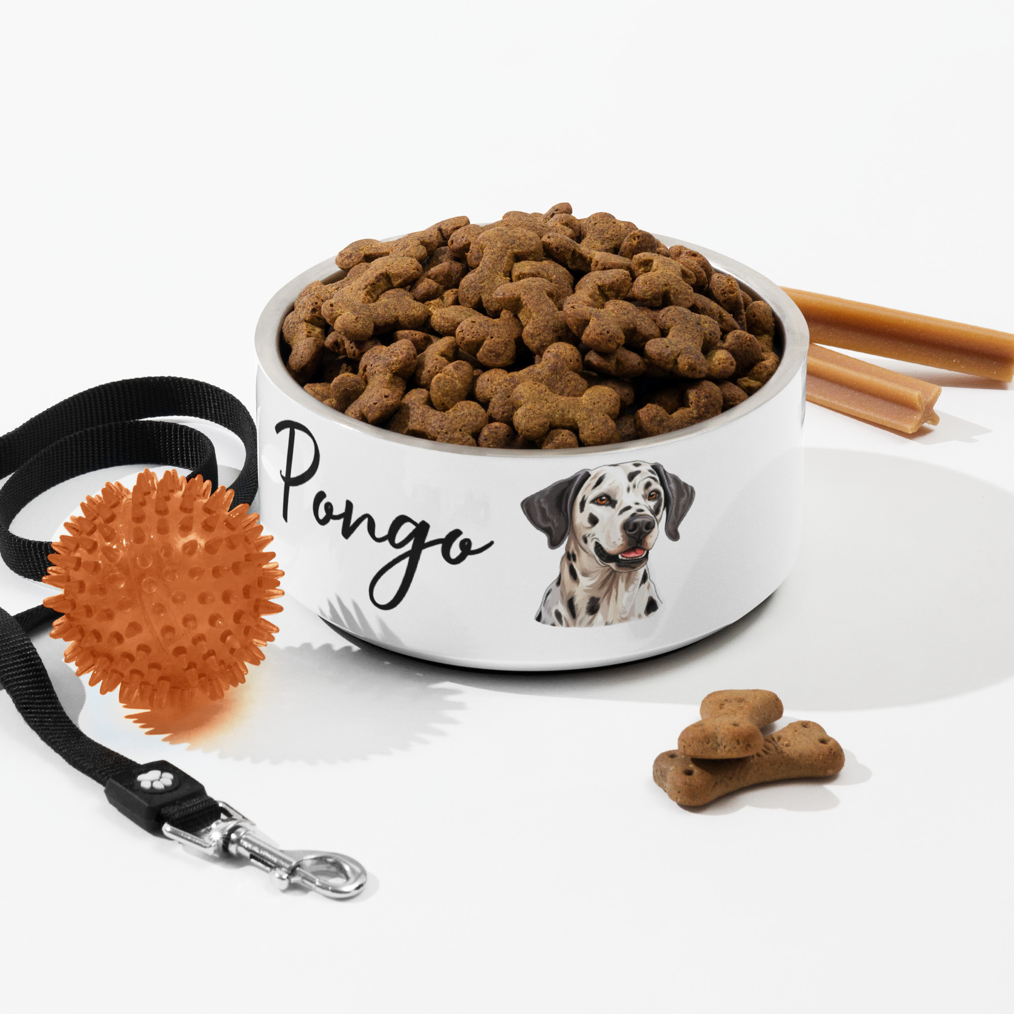 personalized dalmatian dog bowl