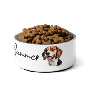 personalized beagle dog bowl