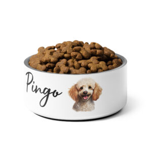 personalized poodle dog bowl