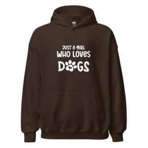 "just a dog lover" women's hoodie