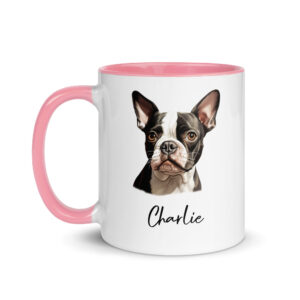 boston terrier personalized mug